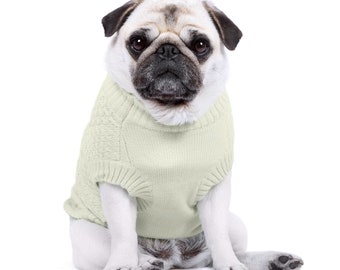 Zopfmuster Hundepullover - Hundepullover - Winter Hundekleidung - Nebelgrün - Hundebekleidung, Hundezubehör und Hundegeschenke
