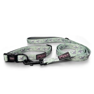 Barky Sharky - Shark Pattern Dog COLLAR and LEAD SET - Dog Collar - Dog Leash - Dog Accessories - Puppy Collar and Leash
