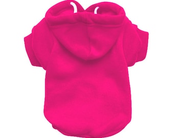 Fuchsia Dog Hoodie - Hot Pink Dog Sweater - Fuchsia Dog Jumper - Dog/Puppy Clothing