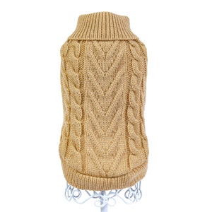 Maglione per cani in maglia a trecce Stone - Maglione per cani Stone - Maglione invernale per cani Stone - Abbigliamento per cani/cuccioli