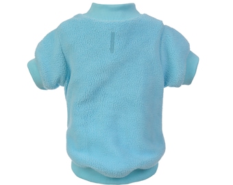 Baby Blue Dog Fleece Sweatshirt: XS-4XL, Machine Washable, 4-Way Stretch, Lightweight Dog Clothing