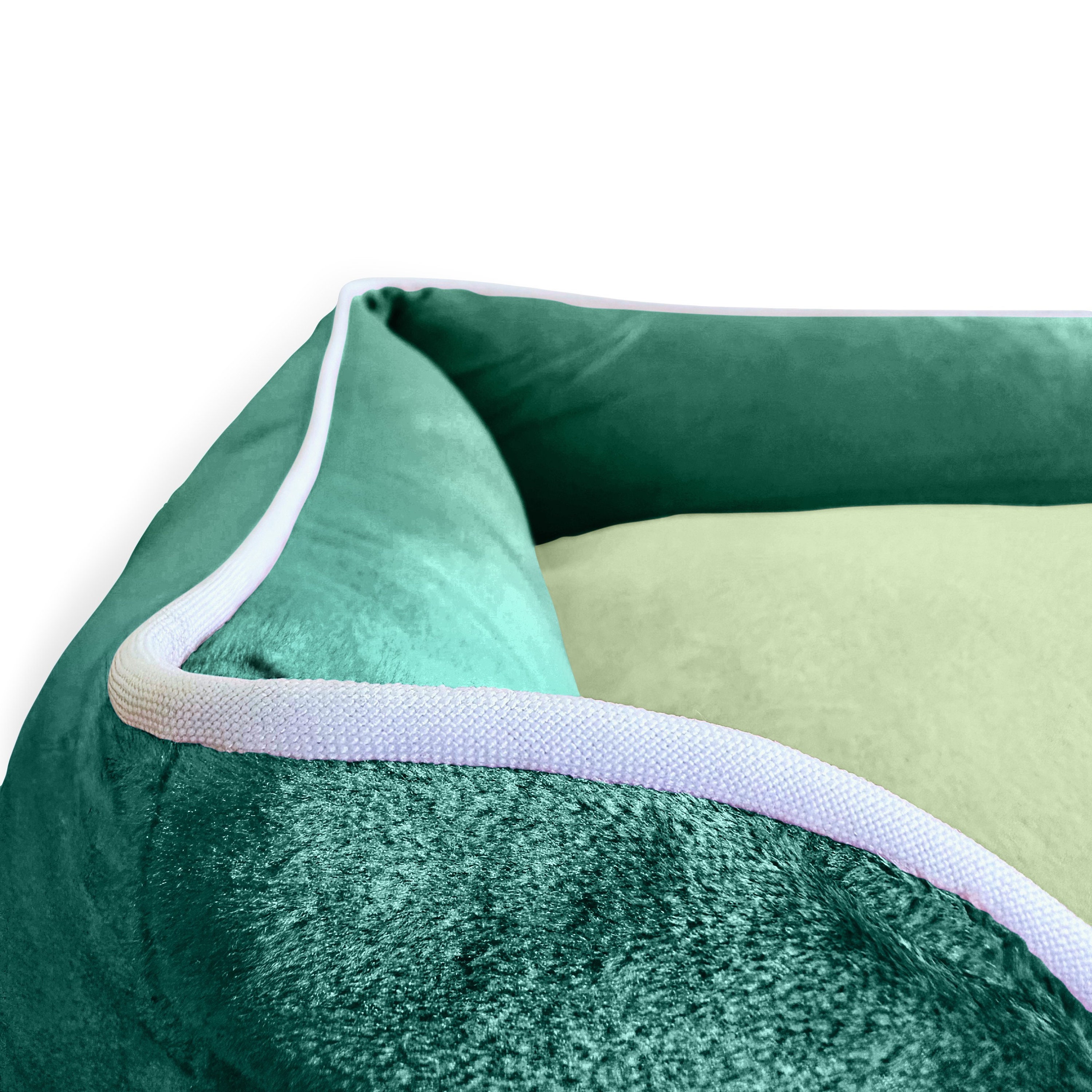 Emerald green top dog bed
