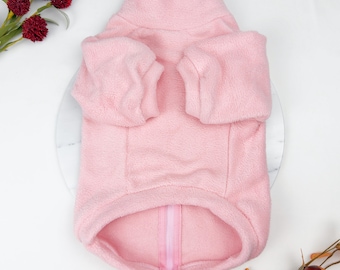 Pink Dog Fleece - Regular: S to 6XL, Super Soft, Machine Washable, Unique Two Zip Design