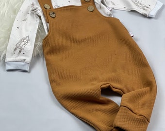 Camel tuinbroek met bodysuit