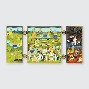 The Garden of Earthly Delights • Hinged Enamel Pin