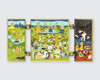 The Garden of Earthly Delights • Hinged Enamel Pin