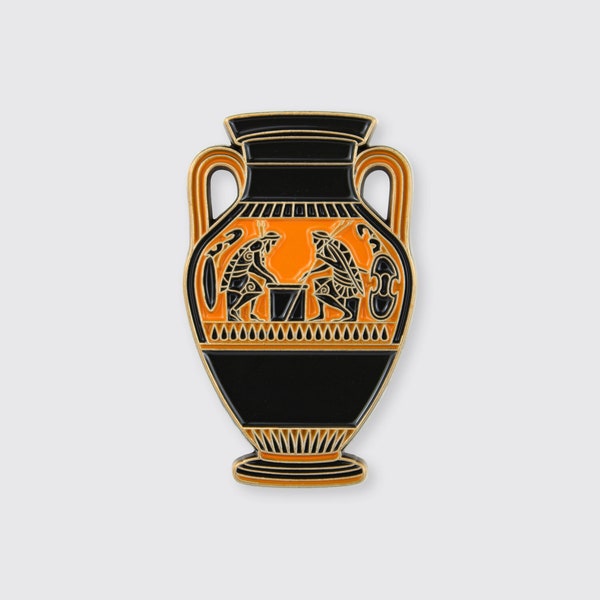 Achilles and Ajax Playing a Board Game • Enamel Pin