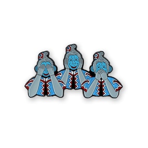 Three Wise Monkeys | Enamel Pin Brooch
