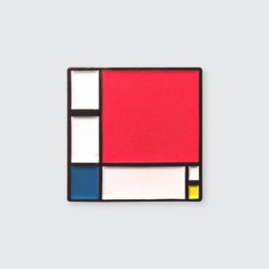 Composition II in Red, Blue, and Yellow • Enamel Pin