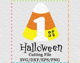 1st Halloween Candy Corn Cutting File SVG, EPS, DXF, and png for cutting machines Silhouette Cameo Cricut Scan n Cut