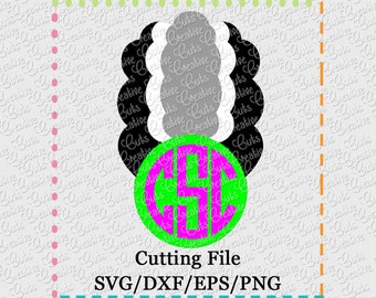 Bride of Frankenstein Monogram Cutting File SVG, EPS, DXF, and png for cutting machines Silhouette Cameo Cricut Scan n Cut