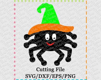 Witch Spider Cutting File SVG, EPS, DXF, and png for cutting machines Silhouette Cameo Cricut Scan n Cut