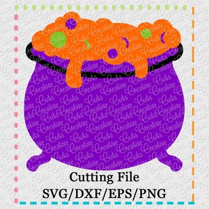 Cauldron Cutting File SVG, EPS, DXF, witch svg, cauldron svg, witch&#39;s brew svg, halloween cut file, halloween svg, halloween cutting file