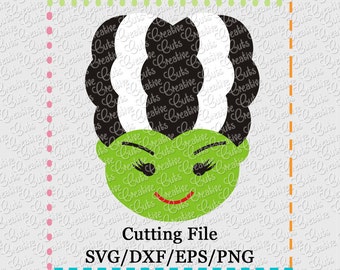 Bride of Frankenstein Cutting File SVG, EPS, DXF, and png for cutting machines Silhouette Cameo Cricut Scan n Cut