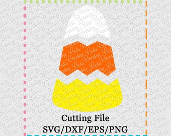 Candy Corn Chevron Cutting File SVG, EPS, DXF, and png for cutting machines Silhouette Cameo Cricut Scan n Cut