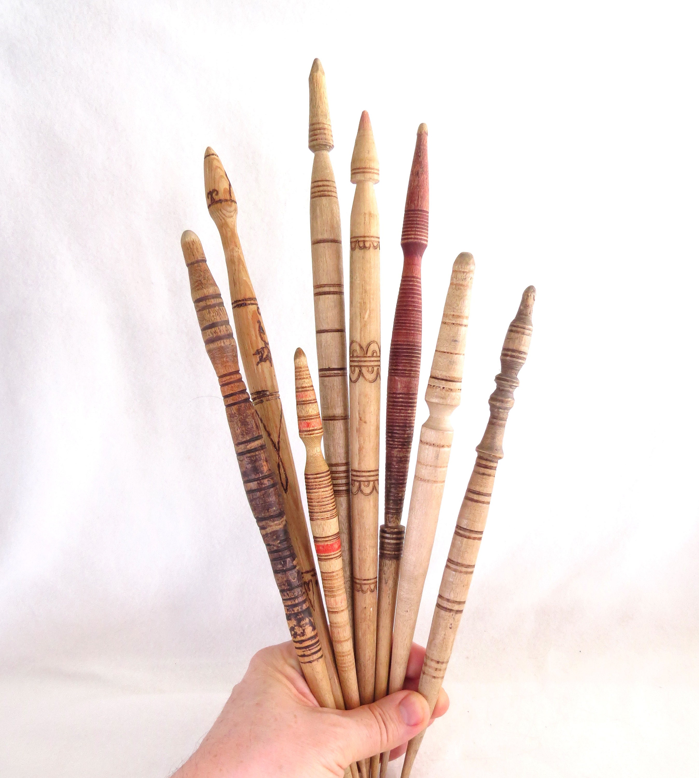 Soviet vintage old spindle 1950s wooden spindle primitive Etsy