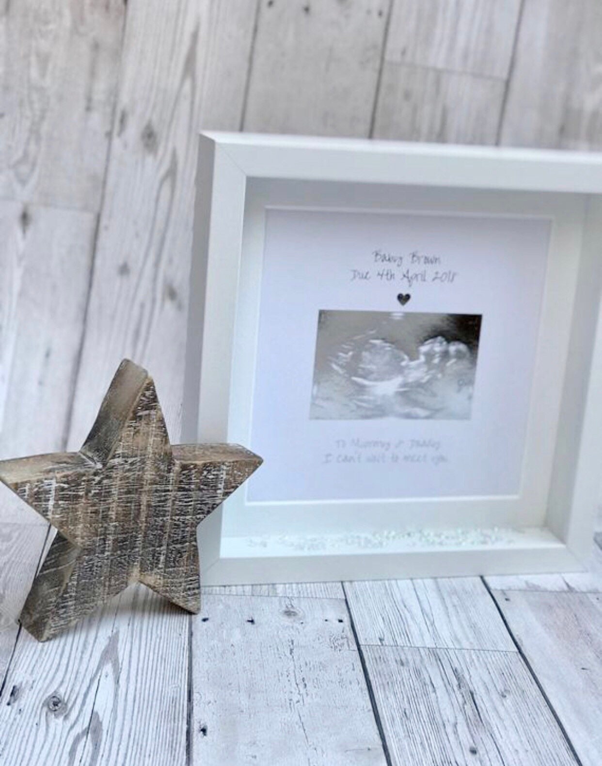 Baby Scan Frame Scan Keepsake Nursery Decor Baby Scan Gift Etsy