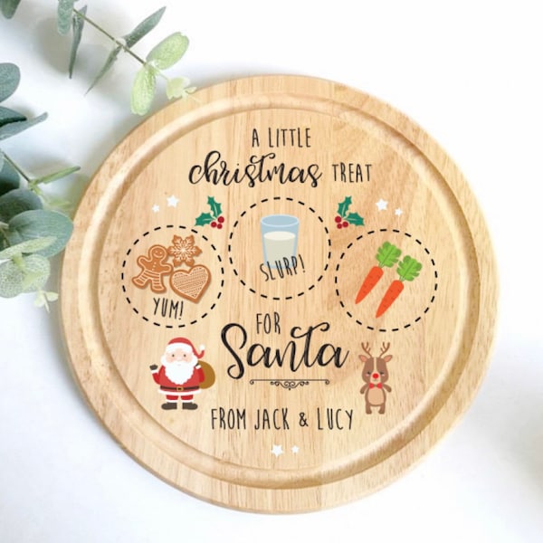 Christmas Eve Board, Christmas Eve, Wooden Board, Santa Treats, Milk and cookies, Christmas tradition, Personalised Board, Kids Gift,