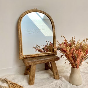 Lilo mirror in rattan image 1