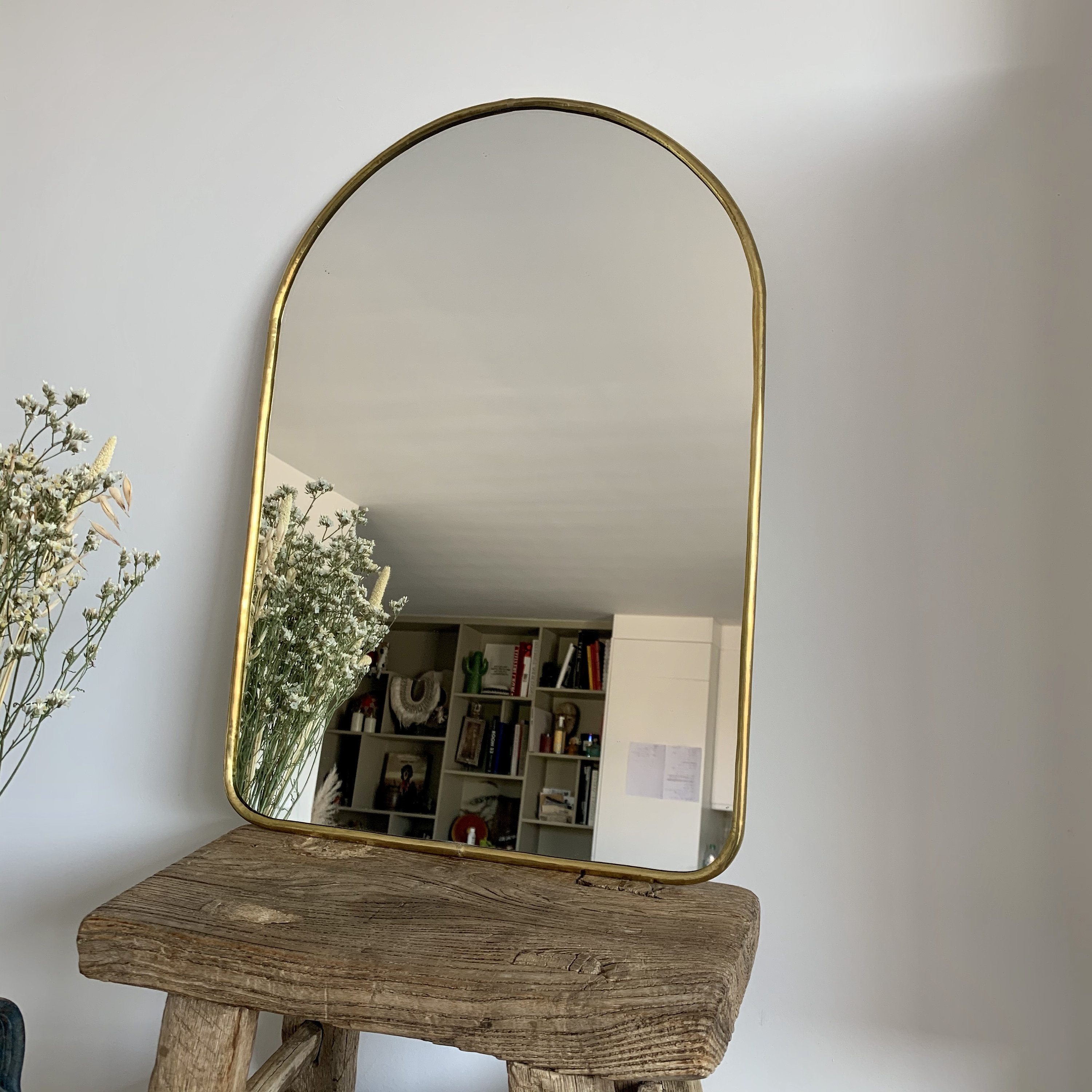 Miroir arche en laiton - Ma valise en carton