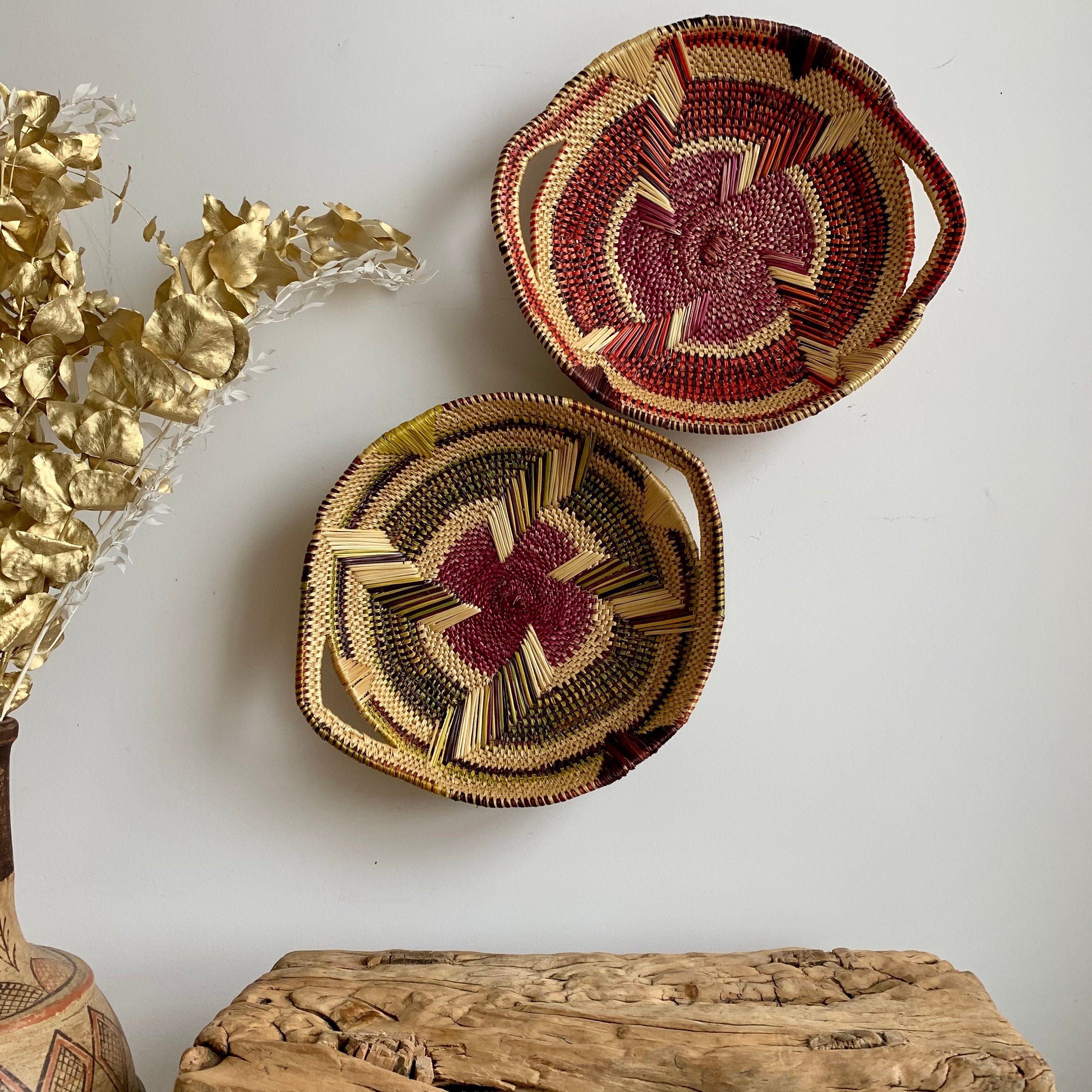 Paniere Murale Coloré Tissé Souad