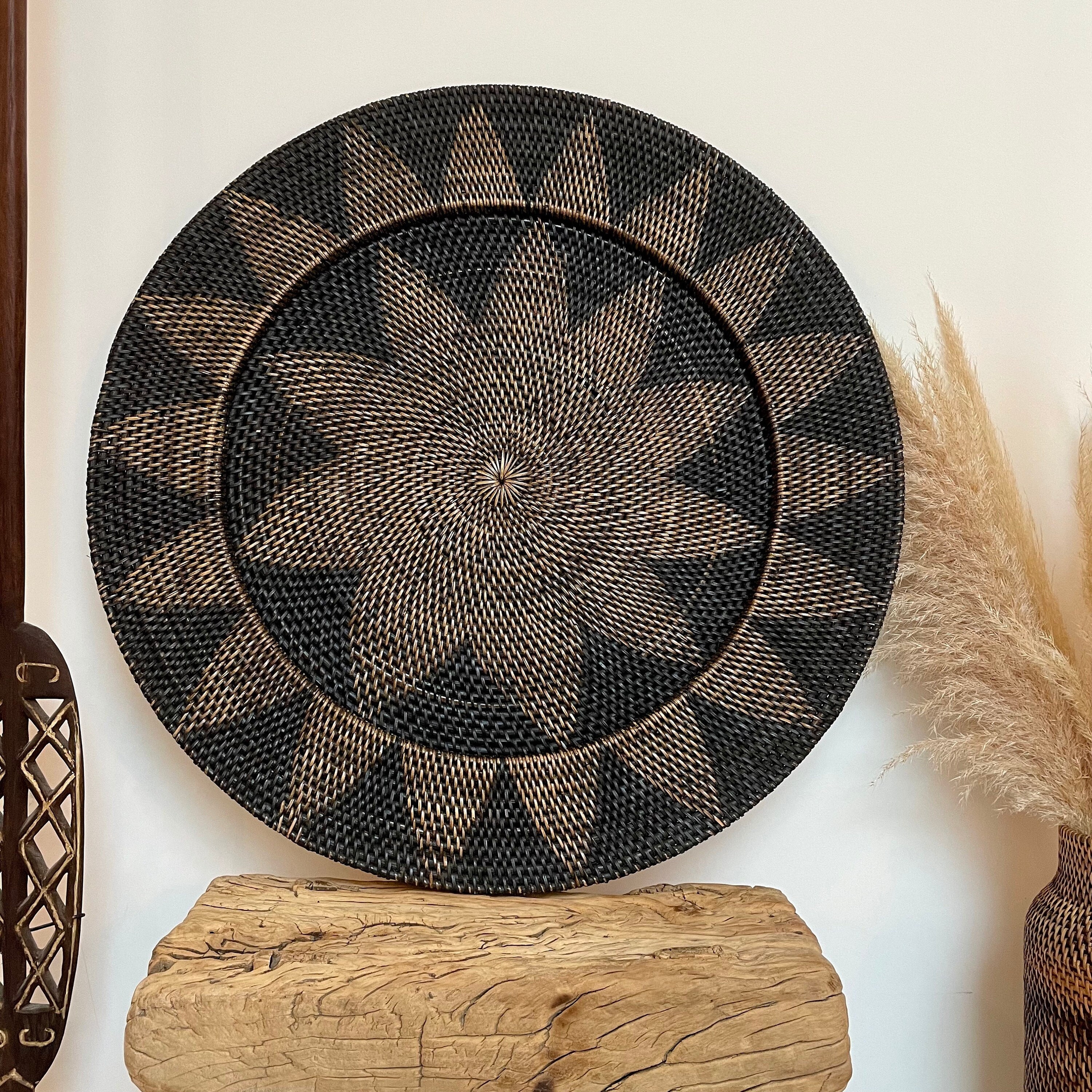 Panier Mural Ethnique Noir Xl