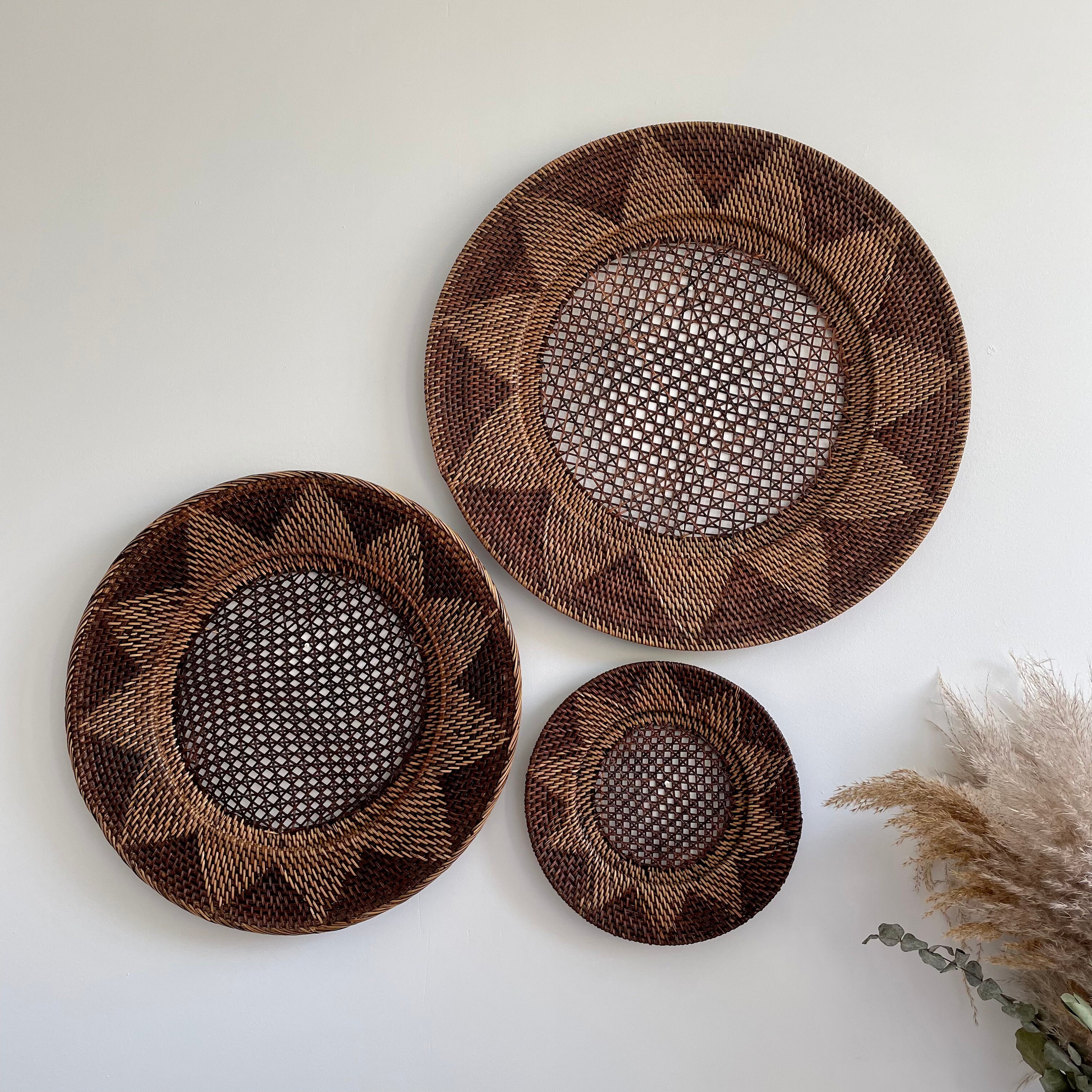 Plateau Rotin Ethnique Marron Gili