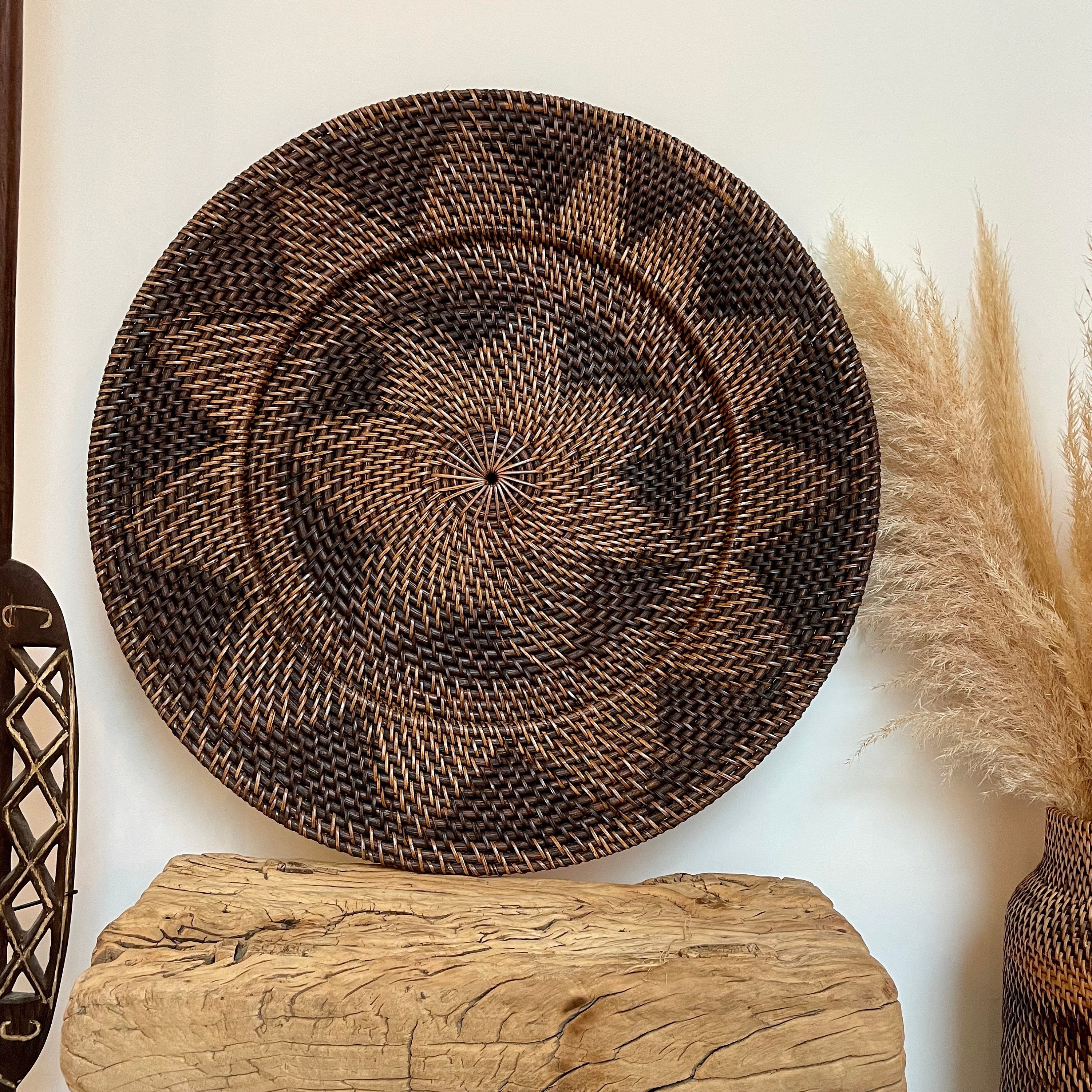 Panier Mural Ethnique Marron Cauggu L