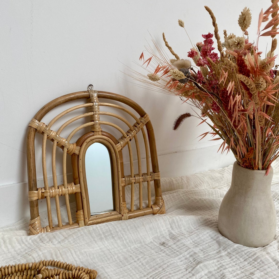 Rattan Arch Mirror - Etsy