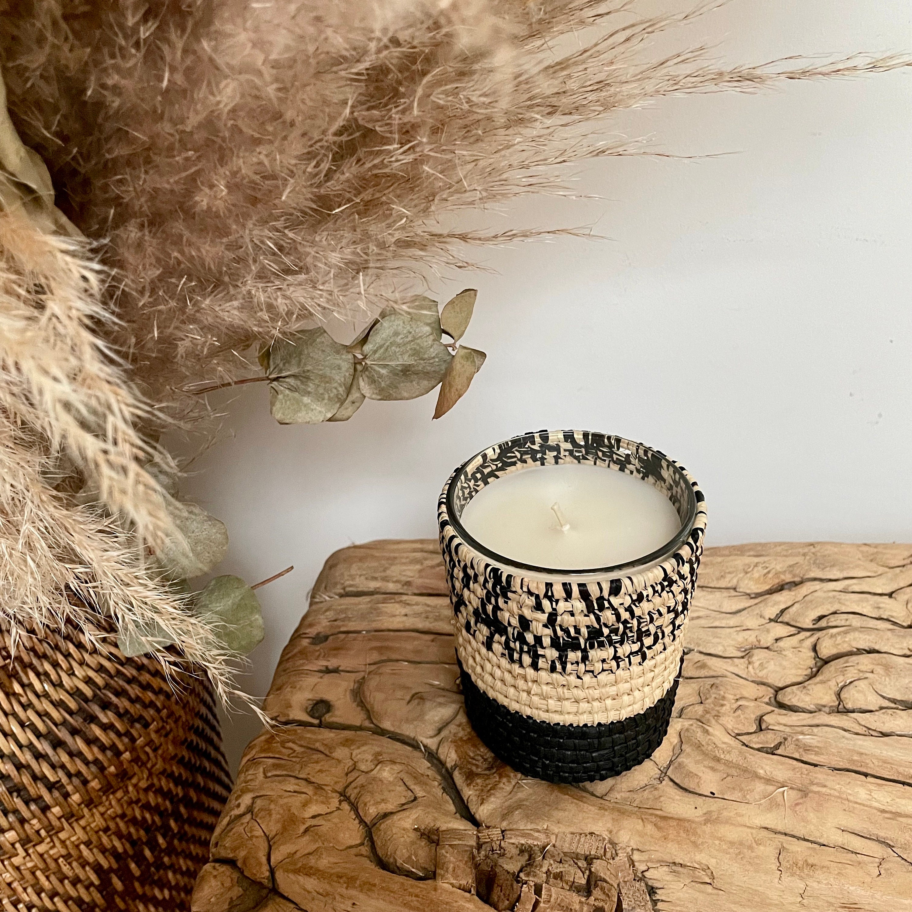 Bougie Kami Dorée, Noire et Naturelle