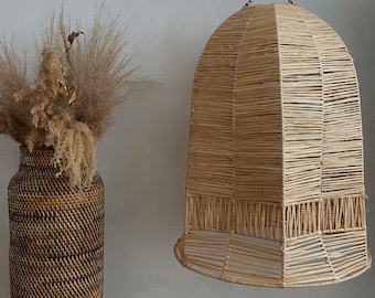 Raffia lampshade