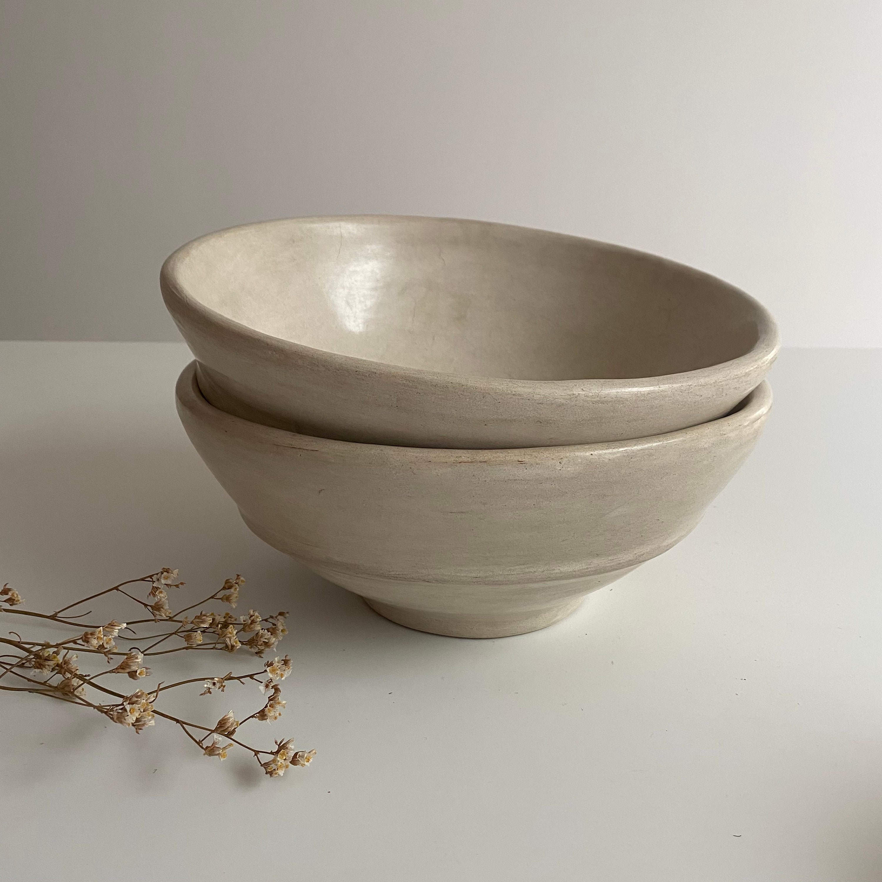 Grand Saladier Blanc en Tadelakt