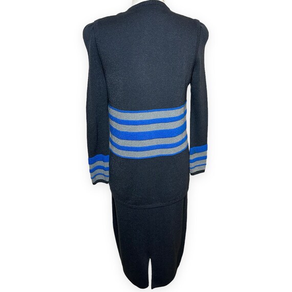 St John Gray with Blue Striped Accents 2-Piece Dr… - image 4