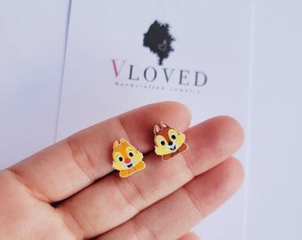 Chipanddale stud earrings, disney necklace, disney choker, disney jewelry,