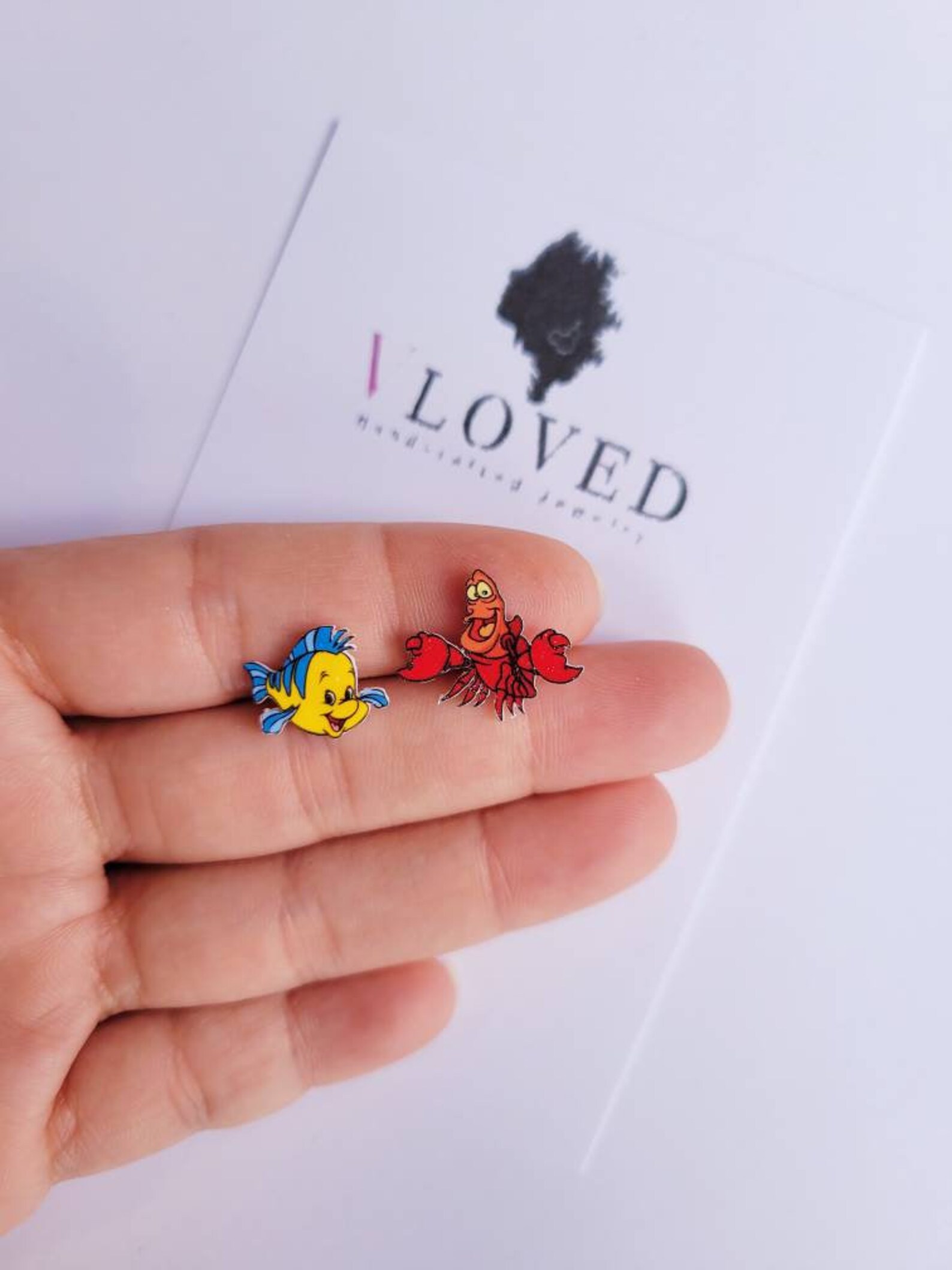Flounder & Sebastian Inspired Earrings Disney Jewelry Disney Etsy