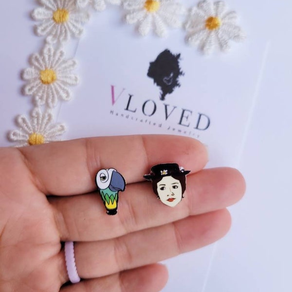 Mary Poppins inspired stud earrings, Disney, disney fashion