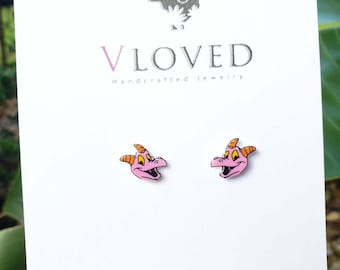 Figment inspired studs earrings, disney necklace, disney choker, disney jewelry, Disney princess