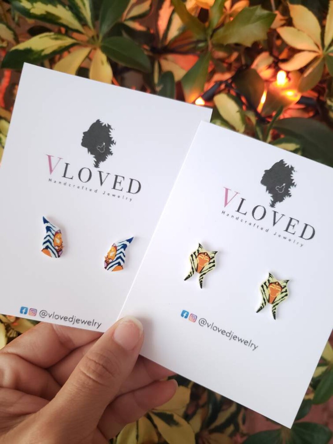 Ahsoka Tano Inspired Earrings, Disney Jewelry, Disney Earrings, Disney