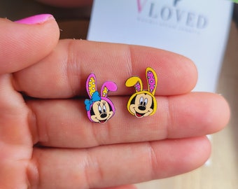 Easter Bunnies earrings, disney necklace, disney choker, disney jewelry, Disney princess