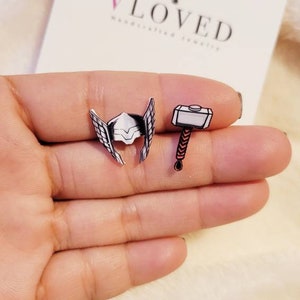 Thor inspired earrings, disney jewelry, Disney earrings, Disney necklace, Disney accessories, toy story, cosplay