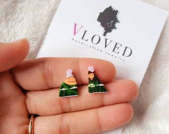 Volcano couple inspired stud earrings, disney jewelry, disney accessories, Disney earrings, Disney necklace