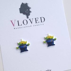 Toy Alien inspired stud earrings, inspired earrings, disney jewelry,disney necklace, disney earrings, cosplay