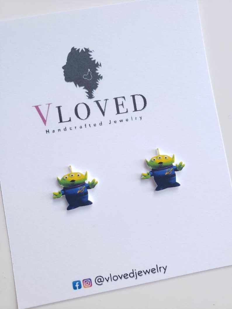 Toy Alien Inspired Stud Earrings Inspired Earrings Disney Etsy