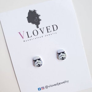 Empire Trooper inspired earrings, disney jewelry, Disney earrings, Disney necklace, Disney accessories, toy story, cosplay