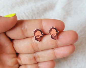 Pedrito Pascal meme inspired stud earrings