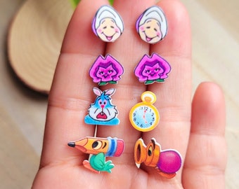 Wonderland Creates inspired studs earrings, disney necklace, disney choker, disney jewelry, Disney princess