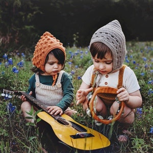 Popcorn Pixie Hat // Warm Winter Bonnet Cap // Bobble Bubble // Handmade Crochet Knitted Bespoke // Battesimo formale photo prop
