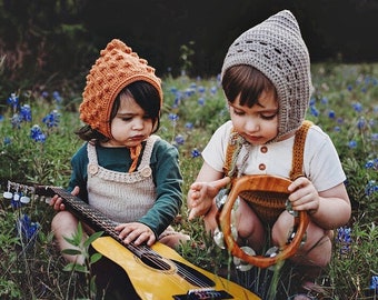 Popcorn Pixie Hat  // Warm Winter Bonnet Cap // Bobble Bubble // Handmade Crochet Knitted Bespoke // Formal Photo Prop Christening