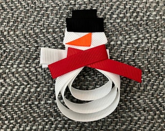 Snowman Hair Bow, Assorted