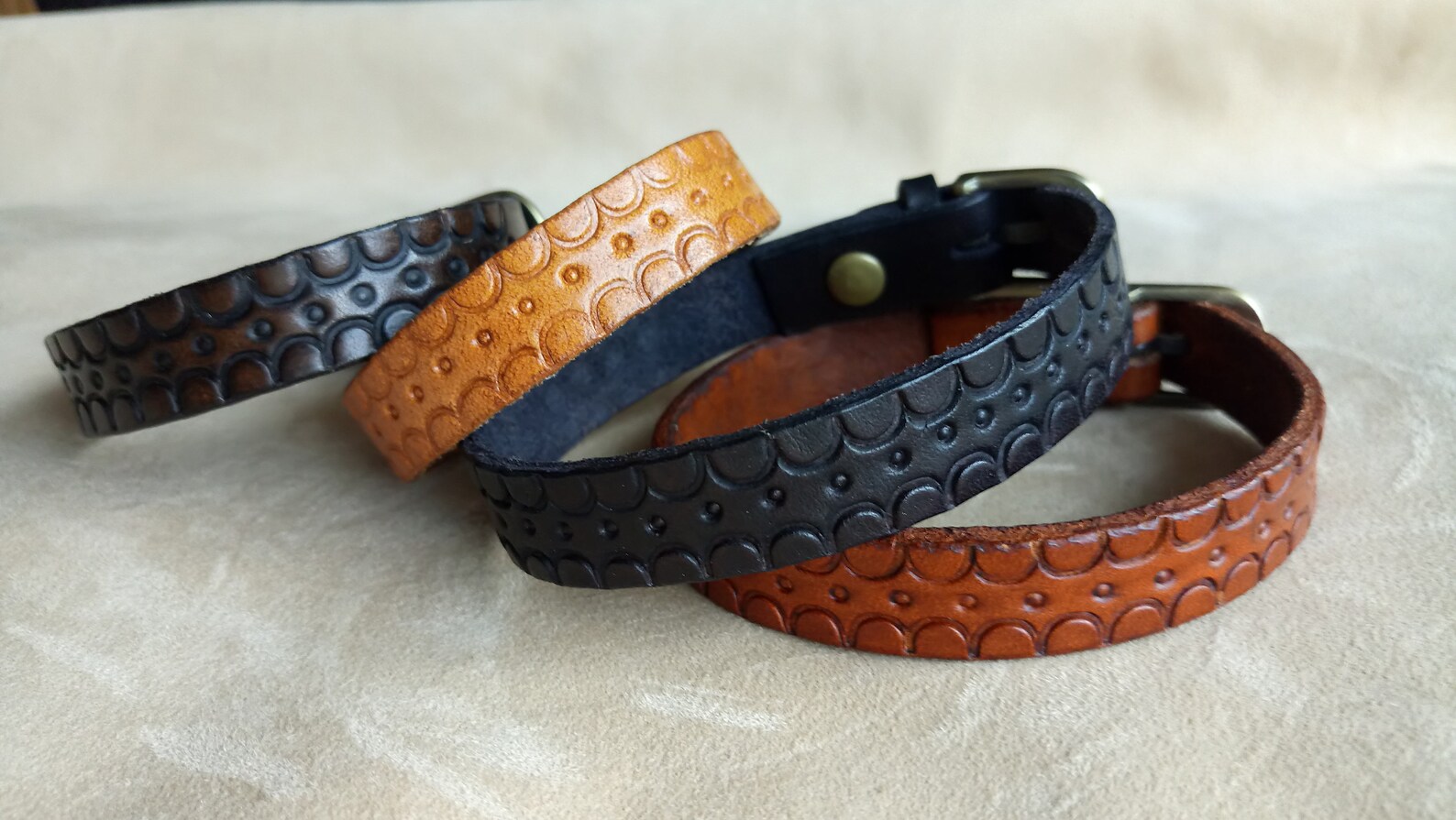 Leather Cuff Hand Tooled Leather Cuff Womens Cuff Mens Etsy UK